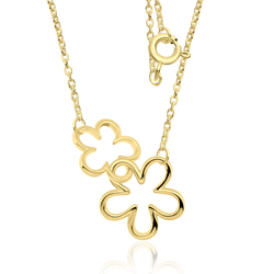 Gold Plated Flower Kids Necklaces SPE-744-GP